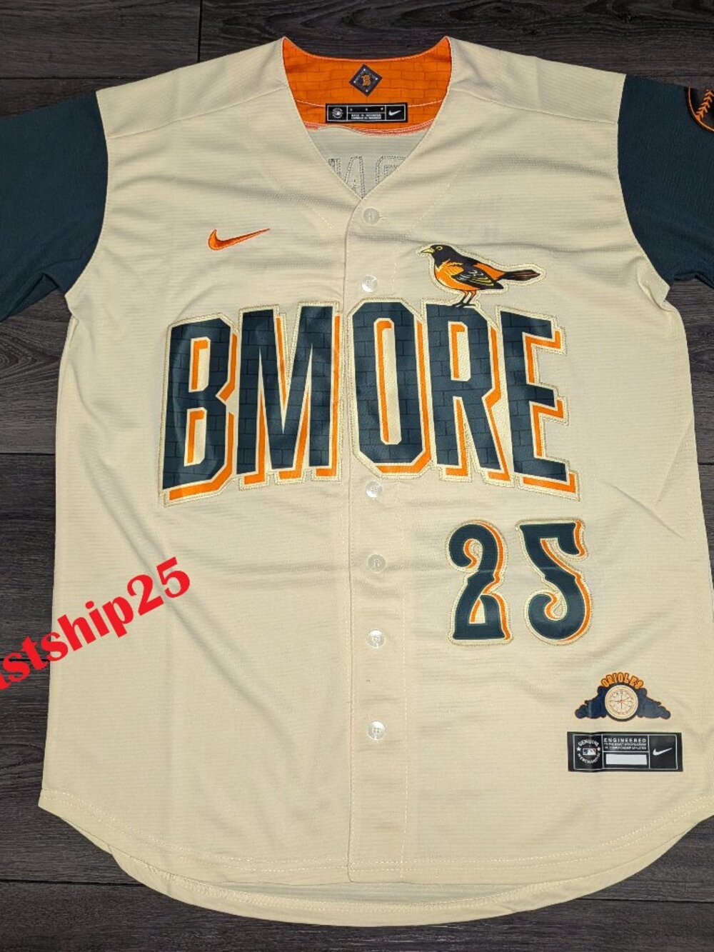 Pete  Alonso #25 Baltimore Orioles  ⚾ Cream 2026 City Connect Jersey Small